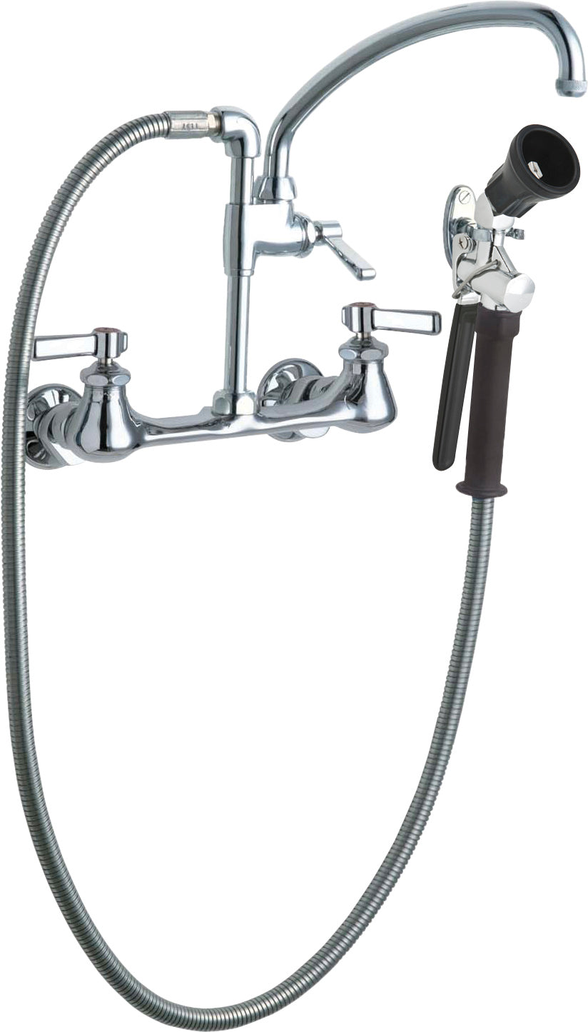 Chicago Faucets 509-GXKCAB Lead-Free Pre-rinse fitting with adjustable centers, Brass, NPT