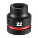 Milwaukee 49-66-6589 SHOCKWAVE Impact Duty 1" Drive 22MM Standard 6 Point Socket