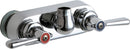 Chicago Faucets 521-LESAB Lead-Free Wall-mounted manual faucet with 4" centers, Brass