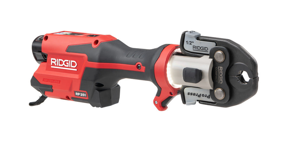 RIDGID 78208 RP 251 Press Tool Kit with ProPress Jaws, Rings and C1 Actuator (1/2" - 1-1/4"), 12V