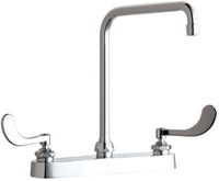 Chicago Faucets 527-HA8-317ABCP Lead-Free Deck-mounted manual faucet with 8" centers