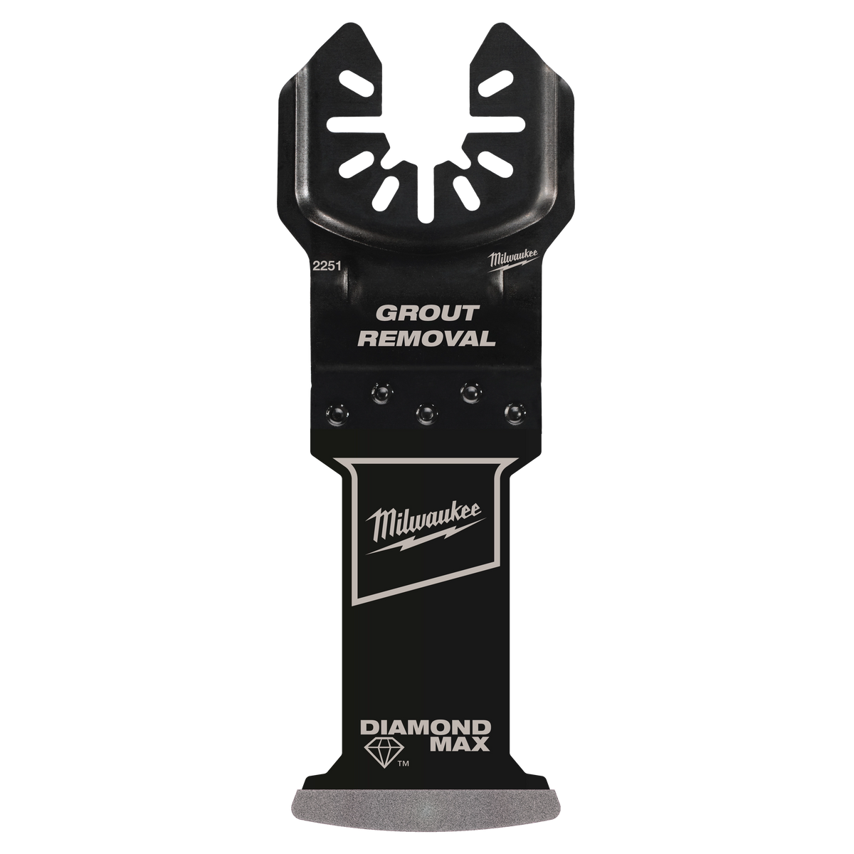 Milwaukee 49-25-2251 DIAMOND MAX Diamond Grit Plunge Grout Removal Universal Fit Oscillating Multi-Tool Blade (1 PK)