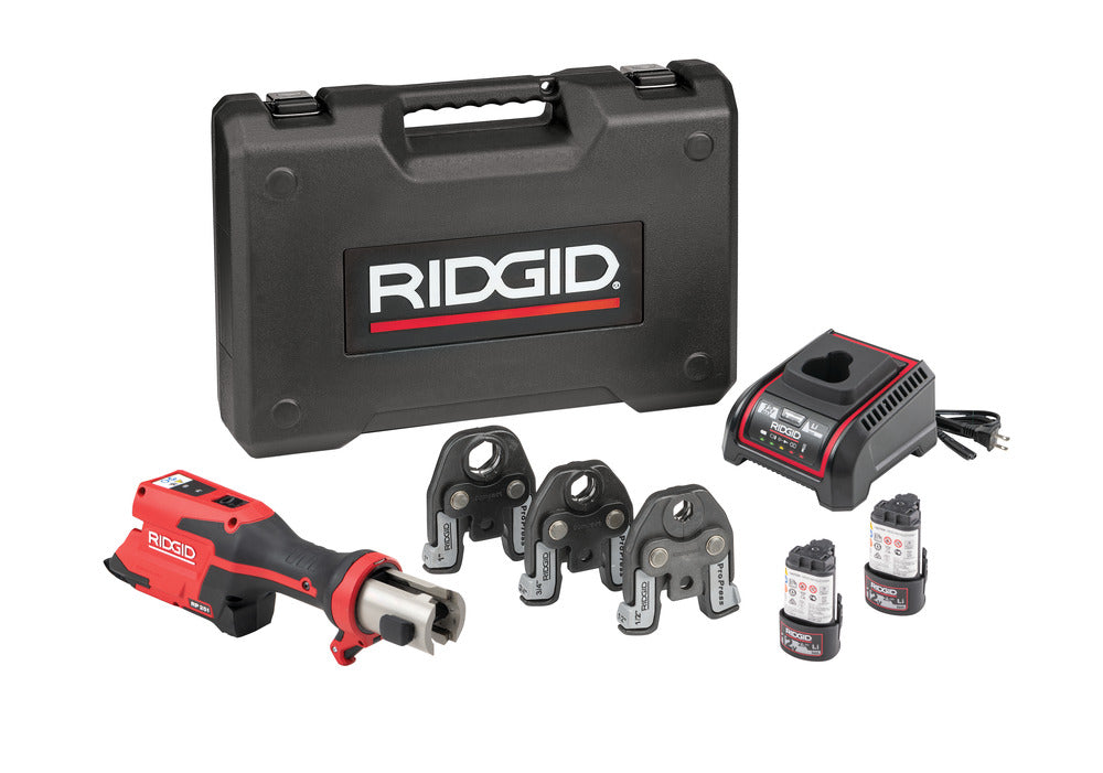 RIDGID 78158 RP 251 Press Tool Kit with ProPress Jaws (1/2" - 1"), 12V