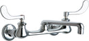 Chicago Faucets 540-LD317WXFABCP Lead-Free Wall-mounted manual faucet with 8" centers