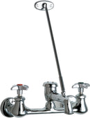 Chicago Faucets 540-LD897SWXF204CP Wall-mounted manual faucet with 8" centers, NPT