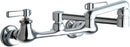 Chicago Faucets 540-LDDJ13ABCP Lead-Free Wall-mounted manual faucet with adjustable centers