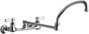 Chicago Faucets 540-LDDJ21ABCP Lead-Free Wall-mounted manual faucet with adjustable centers