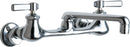 Chicago Faucets 540-LDE29ABCP Lead-Free Wall-mounted manual faucet with adjustable centers
