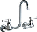 Chicago Faucets 540-LDGN1AE3ABCP Lead-Free Wall-mounted manual faucet with adjustable centers