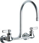 Chicago Faucets 540-LDGN8AE35ABCP Lead-Free Wall-mounted manual faucet with adjustable centers