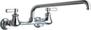 Chicago Faucets 540-LDL12HFAB Lead-Free Wall-mounted manual faucet with 8" centers, Brass