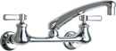 Chicago Faucets 540-LDL8E35XKABCP Lead-Free Wall-mounted manual faucet with adjustable centers