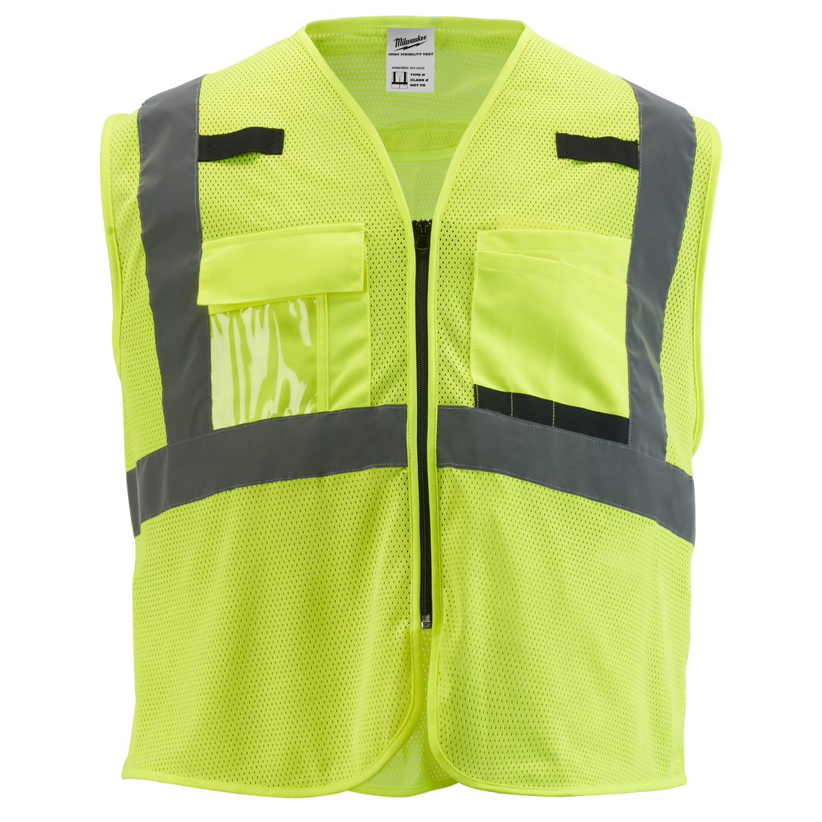 Milwaukee 48-73-5111 Class 2 High Visibility Yellow Mesh Safety Vest - S/M (Pack of 12)