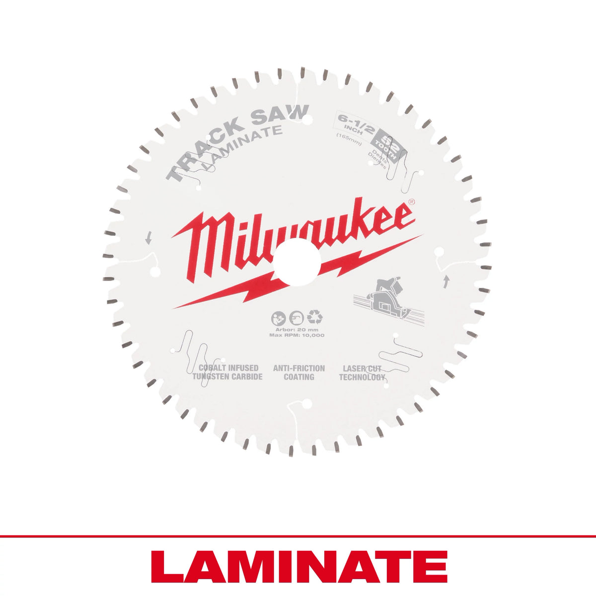 Milwaukee 48-40-0643 6-1/2” 52T Laminate Track Saw Blade (Pack of 5)