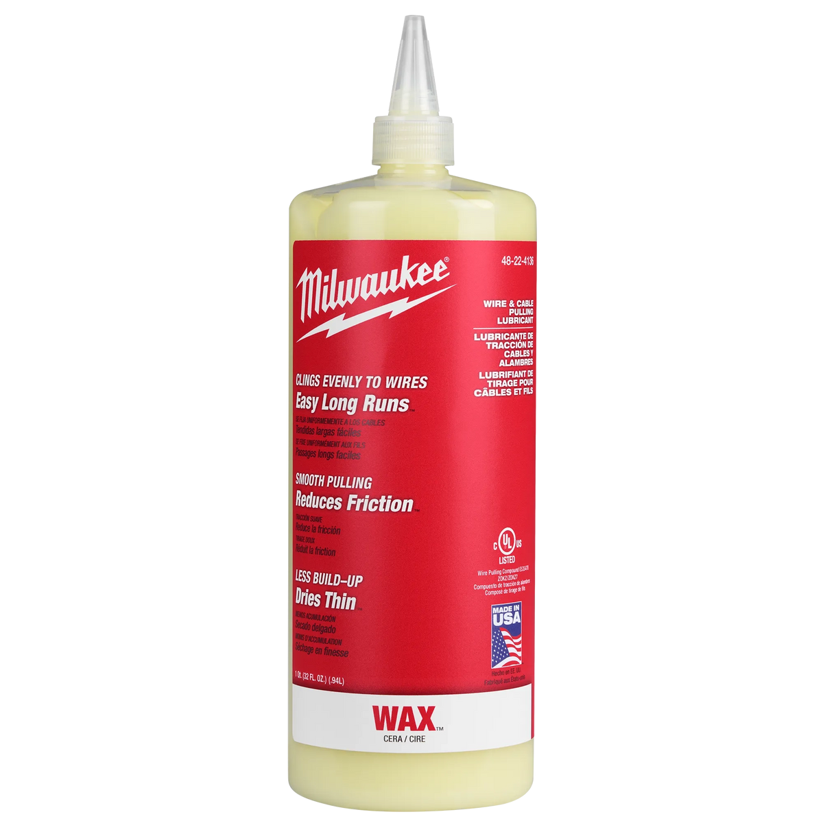 Milwaukee 48-22-4136 Wire & Cable Pulling Wax Lubricant (Pack of 6)