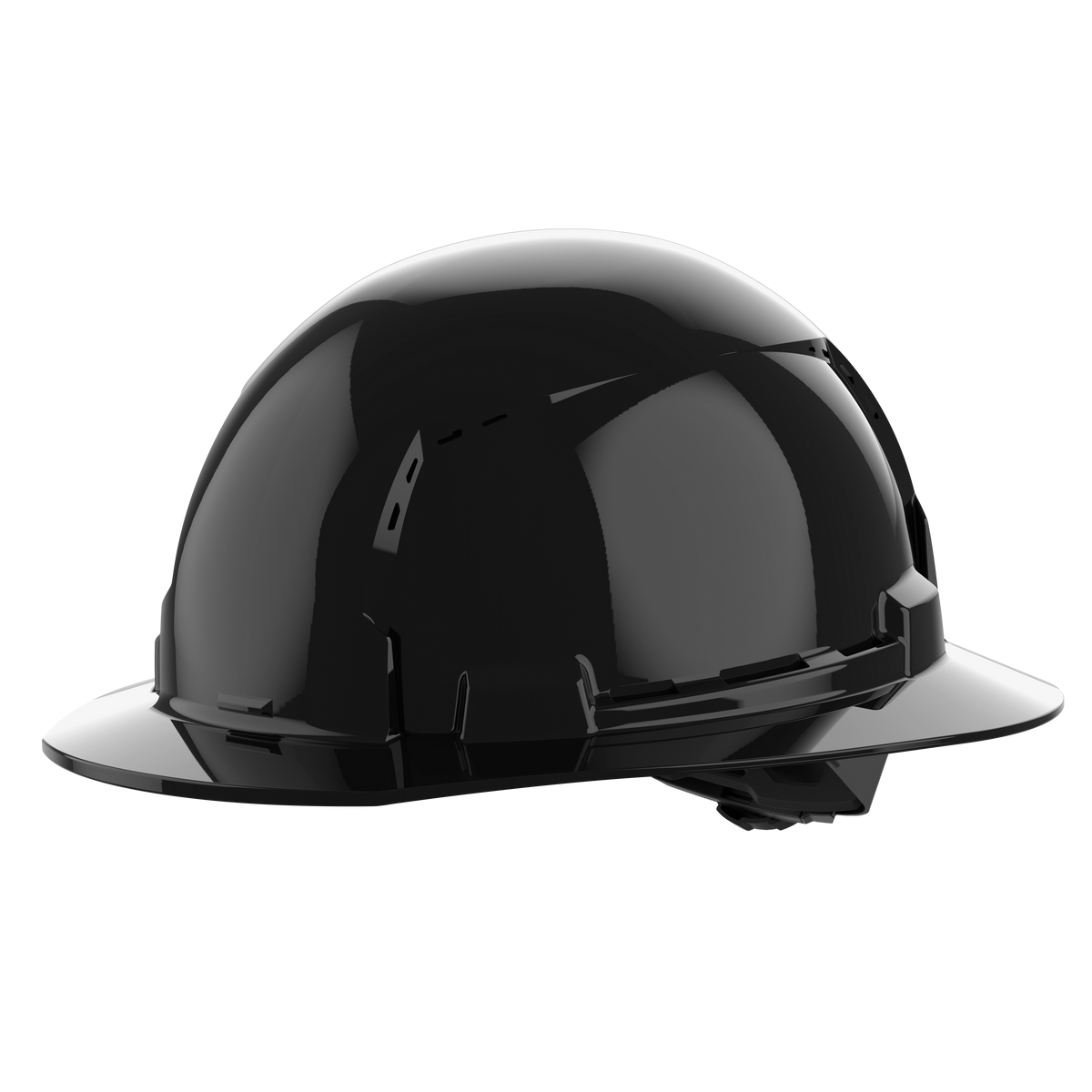 Milwaukee 48-73-1211 BOLT Black Full Brim Vented Hard Hat w/4pt Ratcheting Suspension (USA) - Type 1, Class C (Pack of 5)