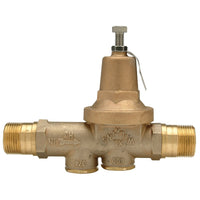 Zurn 34-600XLDM 3/4" Lead-Free Water Pressure Reducing Valve with Integral Strainer - Double Male Meter Connections