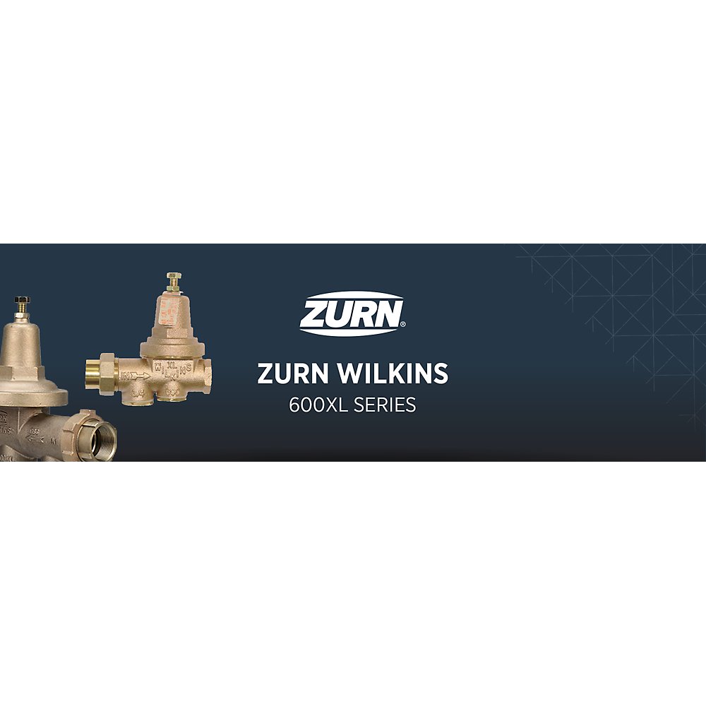 Zurn 114-600XLC 1-1/4" Lead-Free Water Pressure Reducing Valve with Removable Integral Strainer