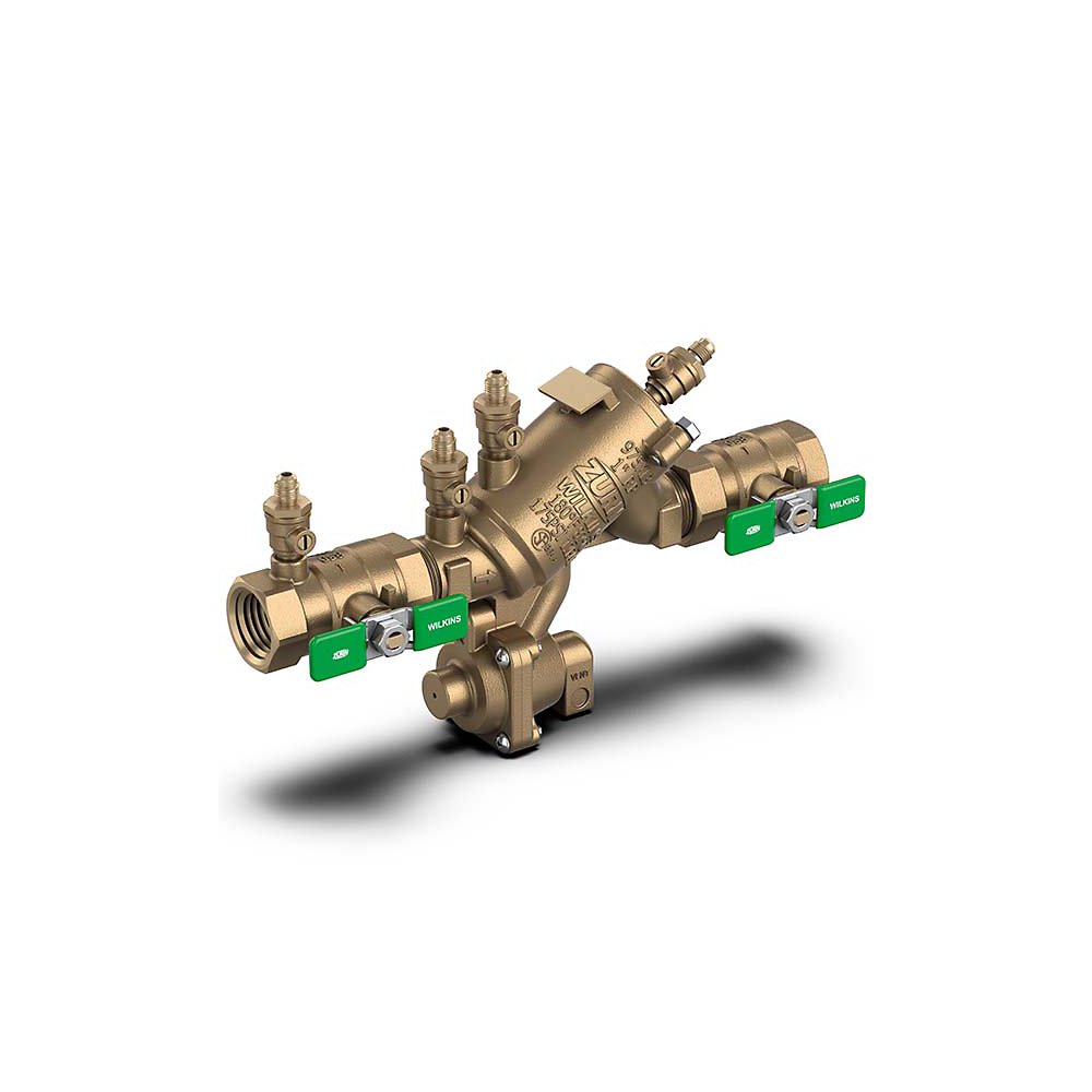 Zurn 1-975XL3NS Lead-Free Backflow Preventer - Bronze Reduced Pressure Principle Assembly with EZ Swap Modular Check Valves