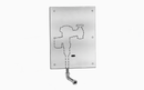 Sloan Royal 613 ESS Concealed Hardwired Sensor Urinal Flushometer (1.0 GPF), 13x17 SS Panel Wall Box, Stainless Steel