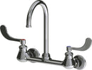 Chicago Faucets 631-GN2FCABCP Lead-Free Wall-mounted manual faucet with adjustable centers
