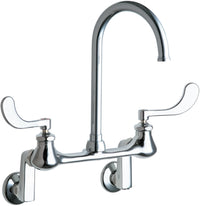 Chicago Faucets 631-RGN2FCABCP Lead-Free Wall-mounted manual faucet with adjustable centers