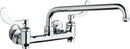 Chicago Faucets 640-L12E1-317YAB Lead-Free Wall-mounted manual faucet with adjustable centers