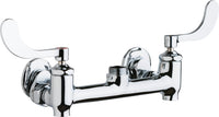 Chicago Faucets 640-LES317YAB Lead-Free Wall-mounted manual faucet with adjustable centers