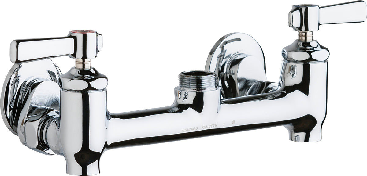 Chicago Faucets 640-LES369YAB Lead-Free Wall-mounted manual faucet with adjustable centers