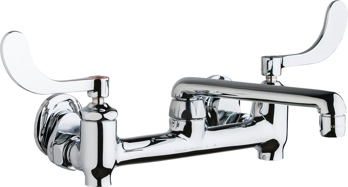 Chicago Faucets 640-S6E35-317YAB Lead-Free Wall-mounted manual faucet with adjustable centers