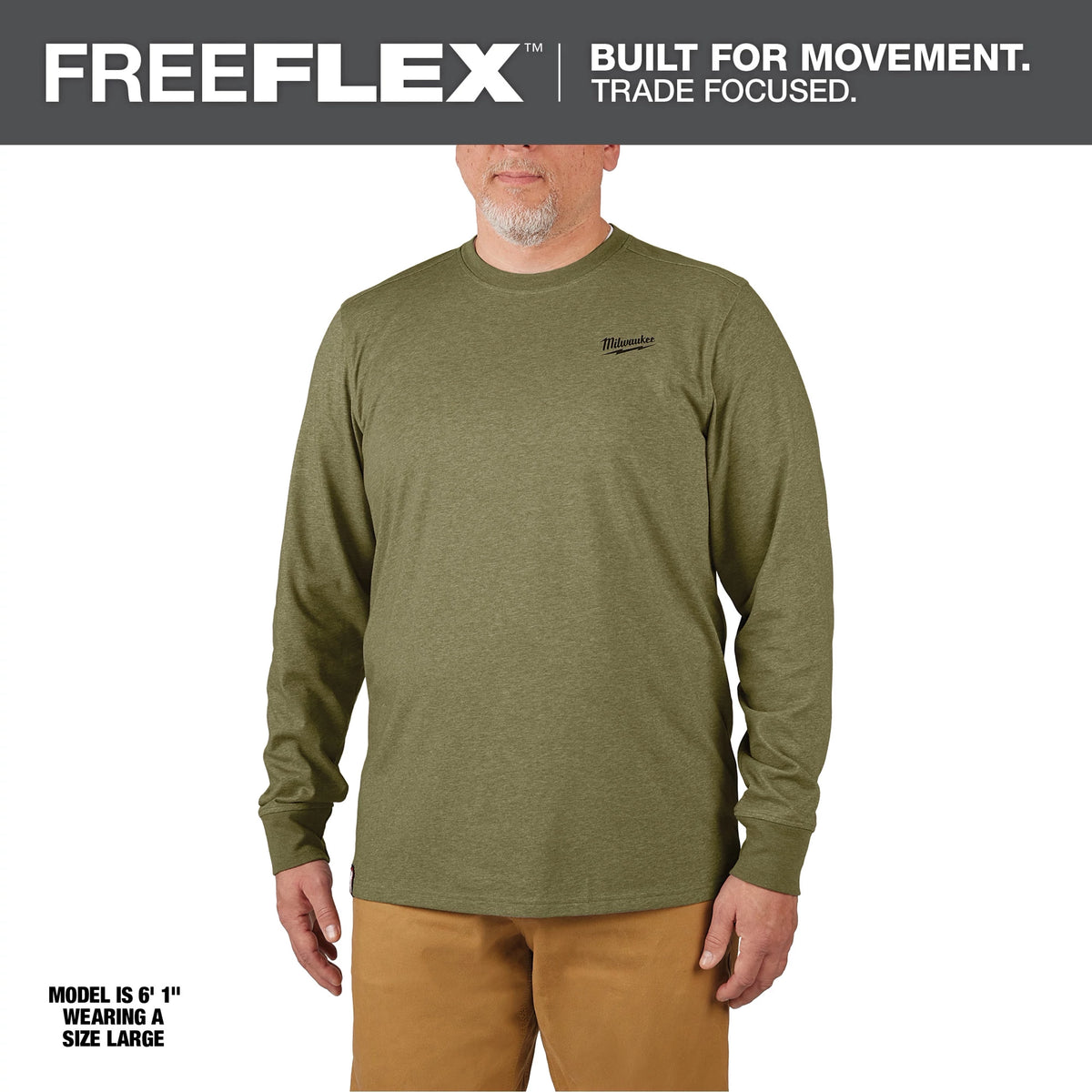 Milwaukee 604GN-S FREEFLEX Hybrid Work Tee - Long Sleeve