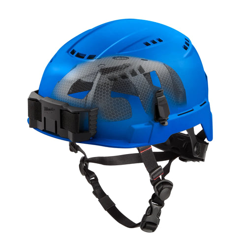 Milwaukee 48-73-1354 BOLT Blue Vented Safety Helmet with IMPACT ARMOR Liner (USA) - Type 2, Class C (Pack of 8)