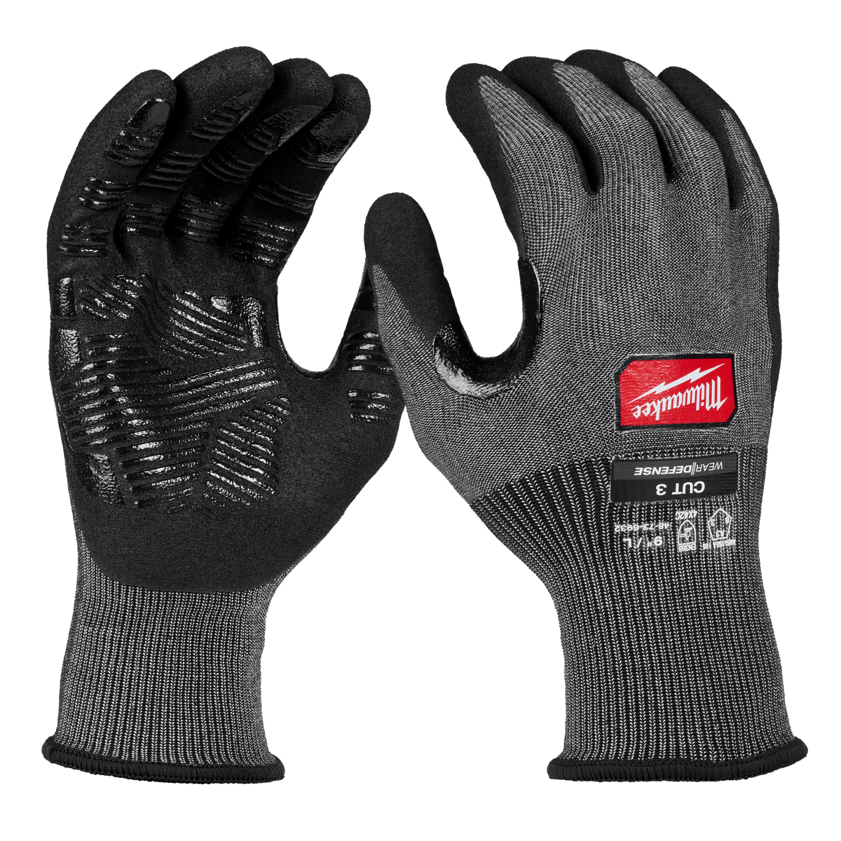 Milwaukee 48-73-6934 Cut Level 3 High Dexterity Nitrile Dipped Gloves w/ WEAR-DEFENSE Protection - XXL (Pack of 6)