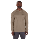 Milwaukee M550N-2X WORKSKIN Hooded Sun Shirt - SANDSTONE 2X
