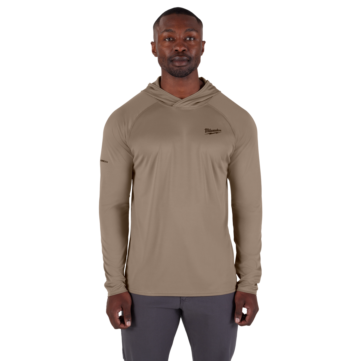Milwaukee M550N-S WORKSKIN Hooded Sun Shirt - SANDSTONE S