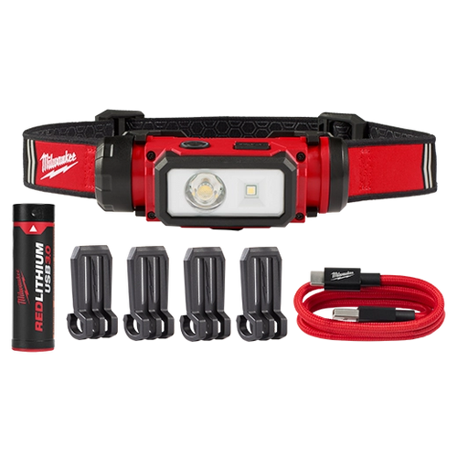 Milwaukee 2163-21 REDLITHIUM USB Hard Hat Headlamp