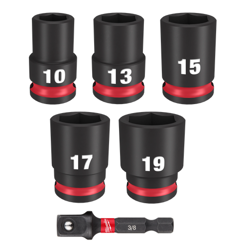 Milwaukee 49-66-7036 6PC SHOCKWAVE Impact Duty 3/8" Drive Metric Standard Socket Set