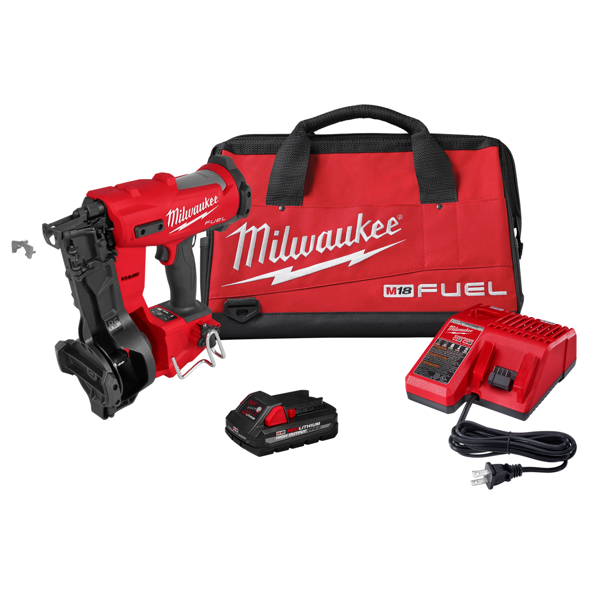 Milwaukee 2909-21 M18 FUEL Coil Roofing Nailer Kit