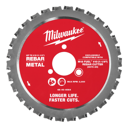 Milwaukee 48-40-4068 #10 (1-1/4”) Rebar Cutting Blade - 10 PK