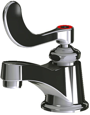 Chicago Faucets 700-E74-317HOTABCP Lead-Free Deck-mounted manual faucet, single-hole, single-supply