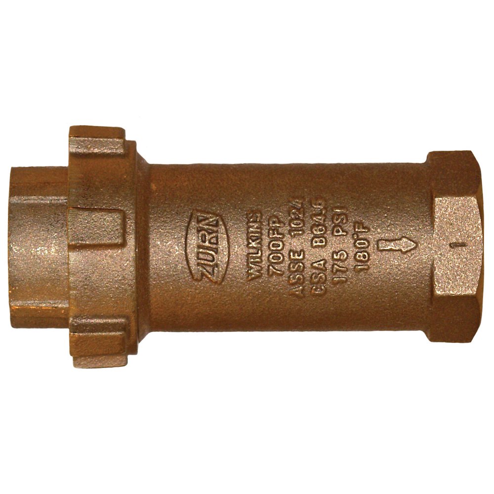 Zurn 114UFX114F-700XLFP Lead-Free Dual Check Valve - High Capacity, Bronze, FNPT