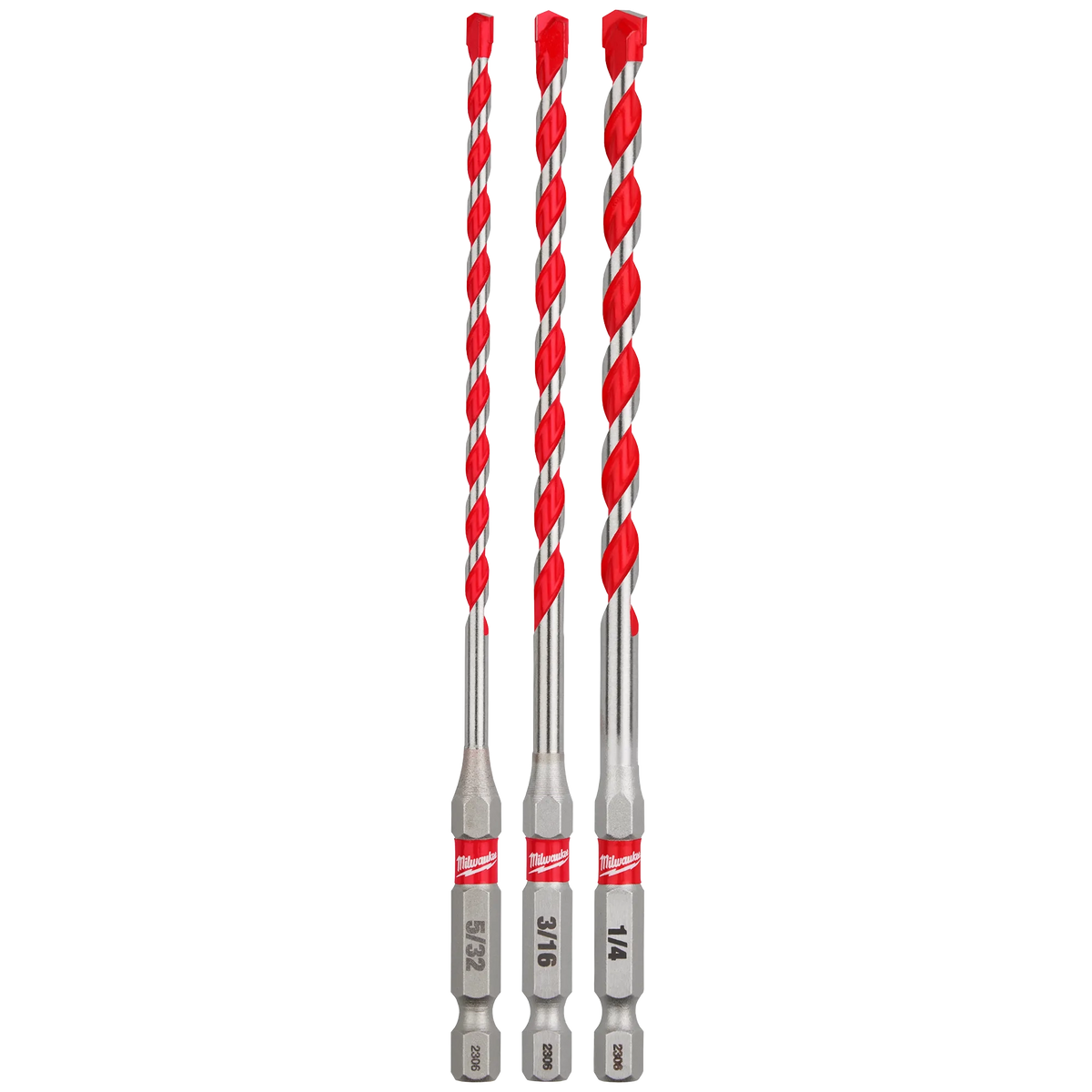 Milwaukee 48-20-9050 3PC SHOCKWAVE Impact Duty Carbide Hammer Drill Bit Set (Pack of 3)