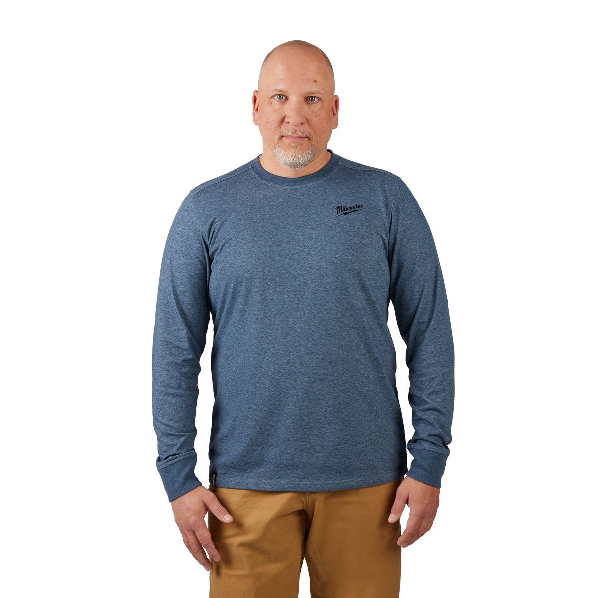 Milwaukee 604BL-S FREEFLEX Hybrid Work Tee | Long Sleeve, Blue, Small