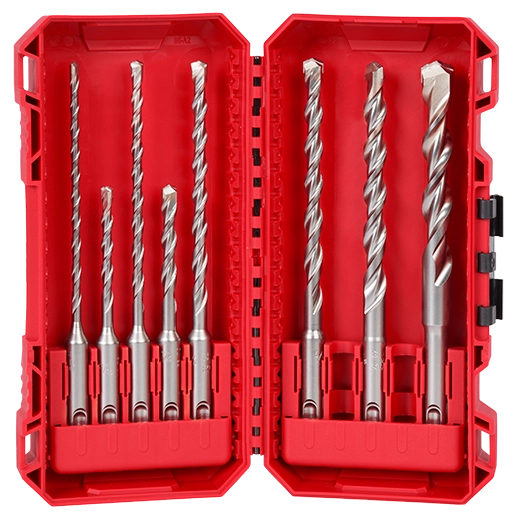 Milwaukee 48-20-7673 8 PC SDS Plus M/2 2-Cutter Drill Bit Kit