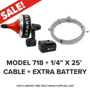 Spartan Tool Model 718 Cordless Drain Cleaning Machine Bundle 718BC000