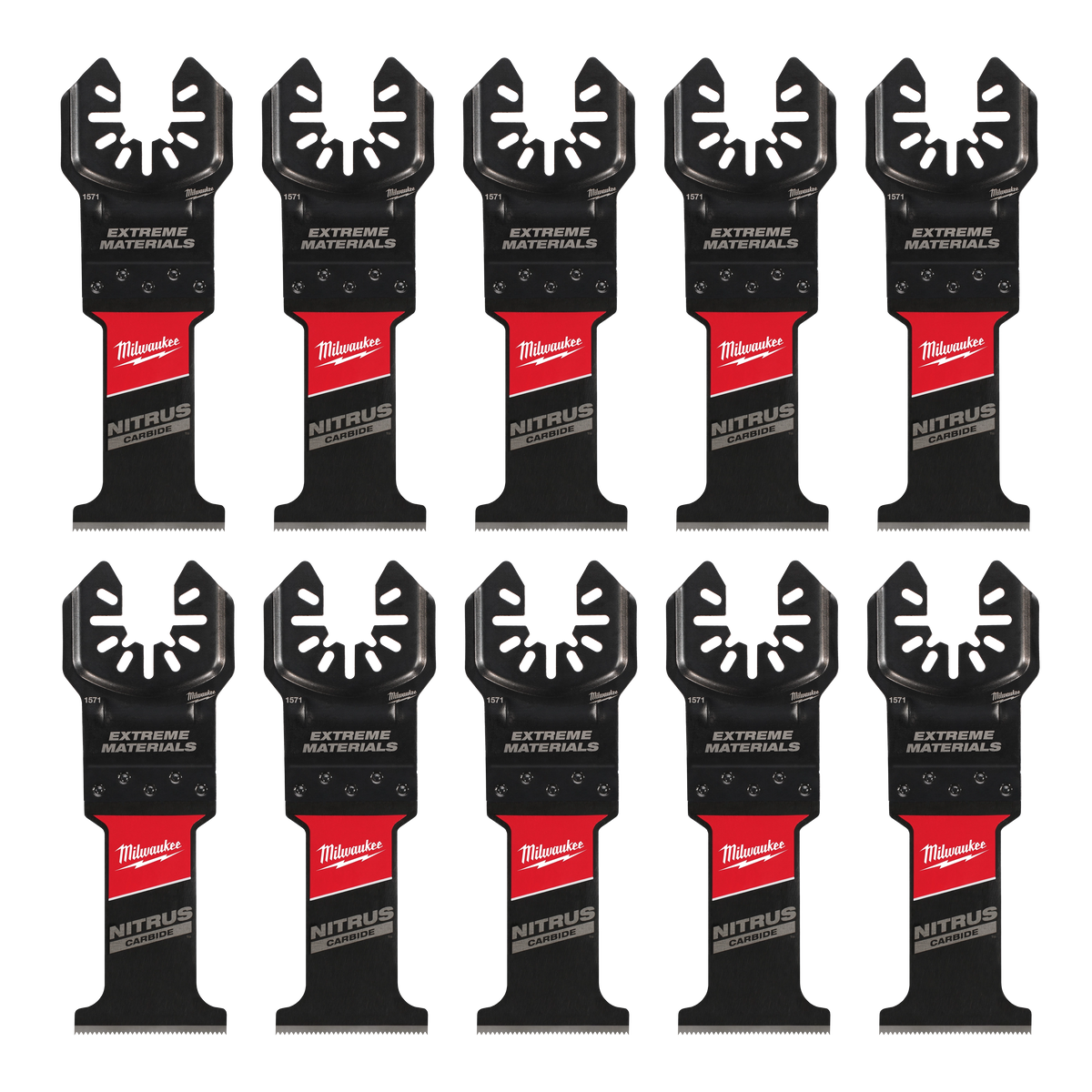 Milwaukee 49-25-1579 1-3/8" NITRUS Carbide Extreme Materials Universal Fit Oscillating Multi-Tool Blade (10 PK)