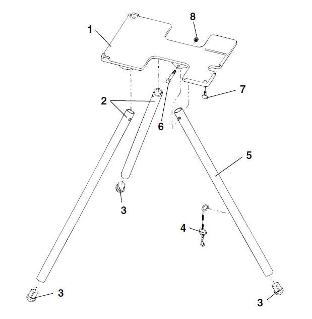 RIDGID 58637 Front Leg, for 1215 Threading Machine