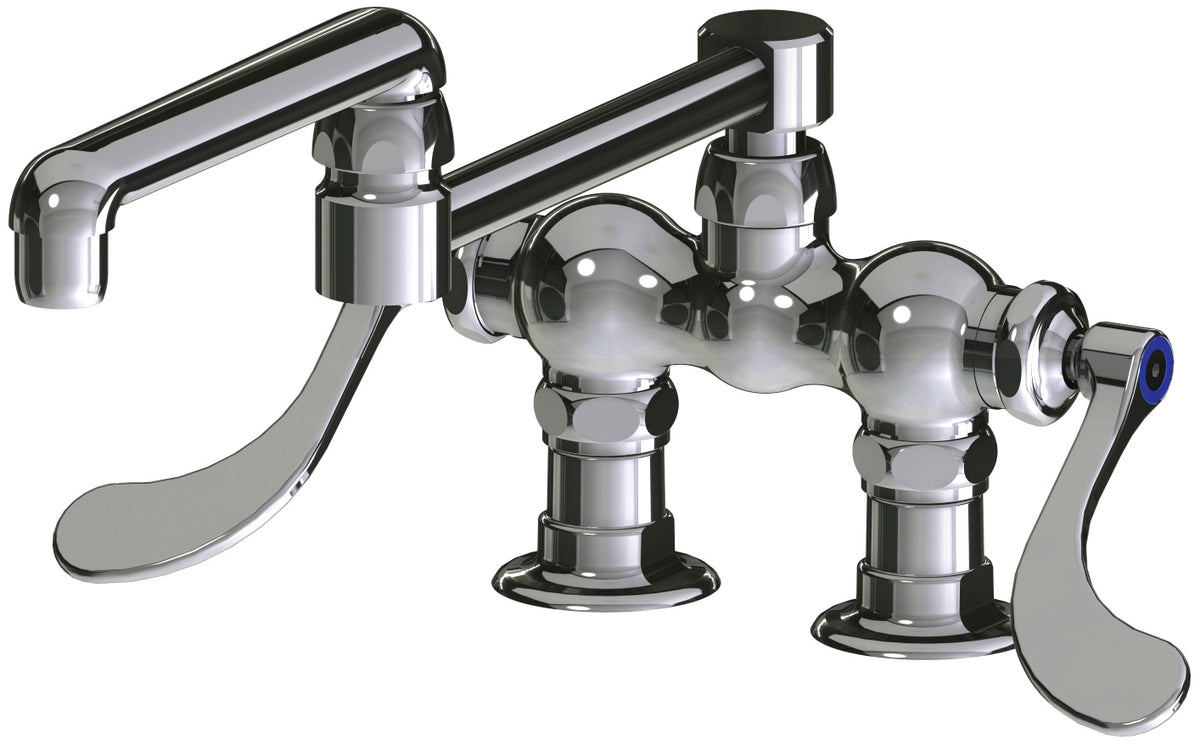 Chicago Faucets 772-DJ13-317XKABCP Lead-Free Deck-mounted manual faucet with 3-3/8" centers