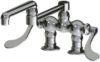 Chicago Faucets 772-DJ13-317XKABCP Lead-Free Deck-mounted manual faucet with 3-3/8" centers