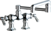 Chicago Faucets 772-DJ13E35ABCP Lead-Free Deck-mounted manual faucet with 3-3/8" centers